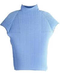 Issey Miyake - Pleated High-Neck Top - Lyst