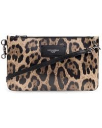 Dolce & Gabbana - Leopard-Print Clutch Bag - Lyst