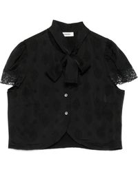Sandro - Lace-Trim Paisley-Jacquard Shirt - Lyst