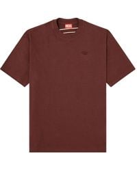 DIESEL - T-Boggy-Megoval-D T-Shirt Met Geborduurd Logo - Lyst