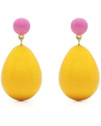 Eshvi - Two-Tone Drop Earrings - Lyst