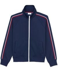 Saint Laurent - Side-Stripe Zip Sweatshirt - Lyst