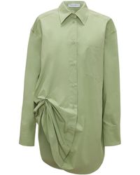 JW Anderson - Eyelet-detail Oversized Cotton Shirt - Lyst