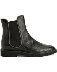 Giuseppe Zanotti - Jaky Crocodile-Effect Leather Chelsea Boots - Lyst