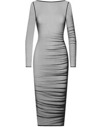 Scandale - Nuit Fauve Ruched Midi Dress - Lyst