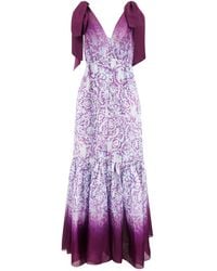 CHRISTY LYNN - Abito Misha Lungo Con Stampa - Lyst