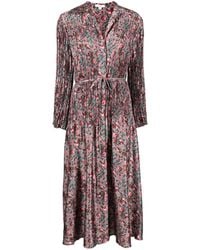 Vince - Berry Blooms Pleated Shirt Dress - Lyst