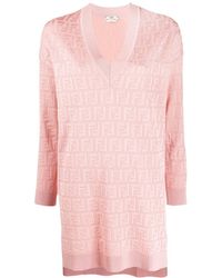 fendi logo sweater dress