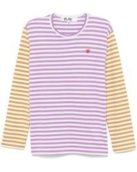 COMME DES GARÇONS PLAY - Striped-Pattern Long-Sleeve T-Shirt - Lyst