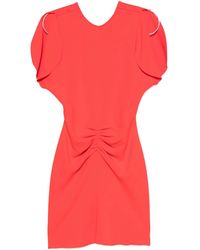 Victoria Beckham - Kleid Mit Kurzen Ärmeln - Lyst