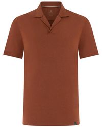 BOGGI - Slub-Texture Short-Sleeved Polo Shirt - Lyst
