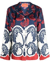 La DoubleJ - Hammock Floral-print Silk Shirt - Lyst