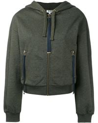 KENZO - Embroidered Logo Zip Front Hoodie - Lyst