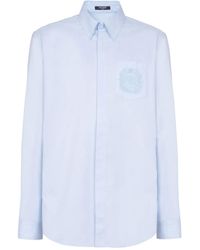 Balmain - Overhemd Met Geborduurd Logo - Lyst