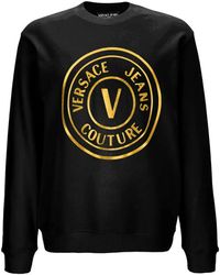 Versace Jeans Couture - Sweatshirt Mit V-Emblem - Lyst