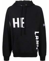 Helmut Lang - Logo-Print Pullover Hoodie - Lyst