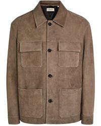 FRAME - Chore Suede Overshirt - Lyst