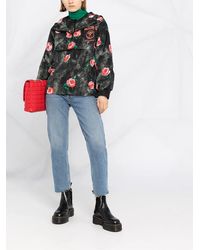 Moschino - Cortavientos Con Motivo De Rosas - Lyst