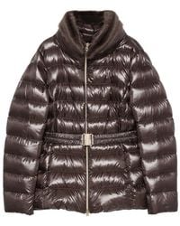 Herno - Belted Faux-Fur Collar Jacket - Lyst
