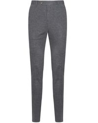 PT Torino - Pantalon Fuselé À Fines Rayures - Lyst