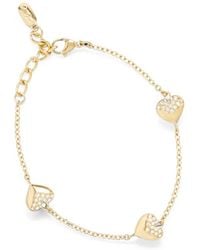 KARL LAGERFELD - Crystal-Embellished Heart Bracelet - Lyst