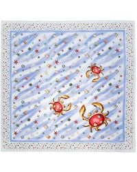 Eshvi - Printed Silk Scarf - Lyst