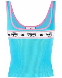 Chiara Ferragni - Eye-Motif Knitted Vest Top - Lyst