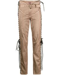 Jean Paul Gaultier - X Knwls Lace-up Slim-leg Trousers - Lyst