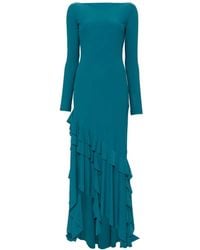 Love Moschino - Ruffled Long-Sleeve Asymmetric Dress - Lyst
