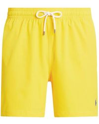 Polo Ralph Lauren - Drawstring-Waist Logo-Embroidered Swim Shorts - Lyst