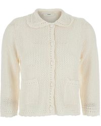 DUNST - Cardigan Mit Lochstrickmuster - Lyst
