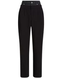 KARL LAGERFELD - Double-Waist Tailored Trousers - Lyst