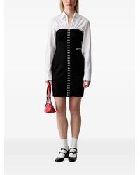 KARL LAGERFELD - Hook-And-Eye Layered Mini Dress - Lyst