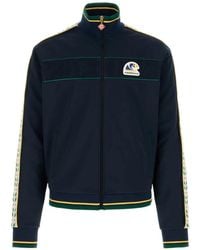 CASABLANCA - Logo-Patch Mesh-Panel Track Jacket - Lyst