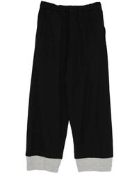 Maison Mihara Yasuhiro - Sweat Layered Wool Trousers - Lyst