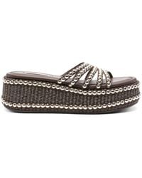 Casadei - Sandali Platform New Zeppa Studsway 20Mm - Lyst