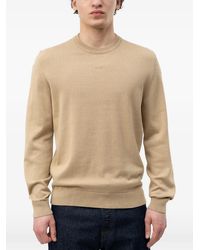 HUGO - Logo-Plaque Crew-Neck Sweater - Lyst