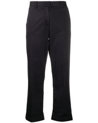 Woolrich Pantalon à coupe crop - Bleu