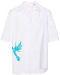 Lanvin - Asymmetric Pinstriped Cotton Shirt - Lyst