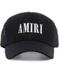 AMIRI Reverse Playboy Trucker Hat Black