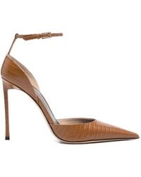 Tom Ford - Pumps Effetto Lucertola Con Cinturino Alla Caviglia - Lyst
