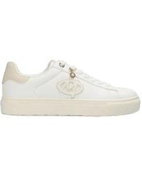 Mexx - Logo-Patch Snakeskin-Effect Sneakers - Lyst