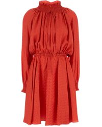Fendi - Silk Jacquard Dress - Lyst