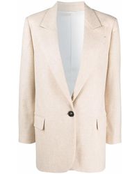 Brunello Cucinelli - Peak-Lapel Single-Breasted Blazer - Lyst