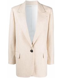 Brunello Cucinelli - ピークドラペル シングルジャケット - Lyst