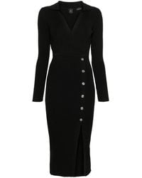 Pinko - Vestido midi de canalé fino - Lyst