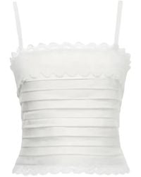 Waimari - Lace-Trim Pleated Top - Lyst