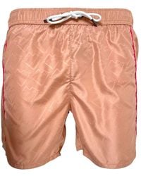 Iceberg - Gestreifte Badeshorts Mit Logo-Muster - Lyst