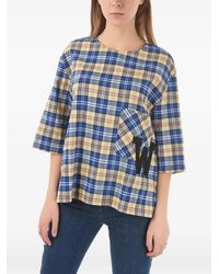 Woolrich - Geruite Blouse Met Monogram-Patch - Lyst