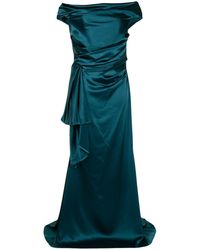Damen Bekleidung Kleider Kleider für formelle Anlässe und Abendkleider Talbot Runhof Drapiertes Abendkleid in Blau 